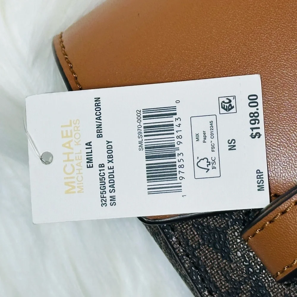 Michael Kors Tan and Brown Crossbody Bag